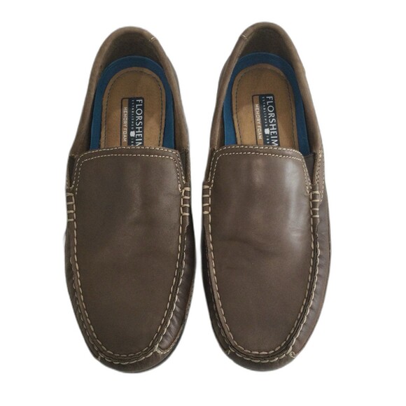 Florsheim Shoes Men's Size 8 Color Brown Moto Venetian Slip-On Oxford - Picture 1 of 11